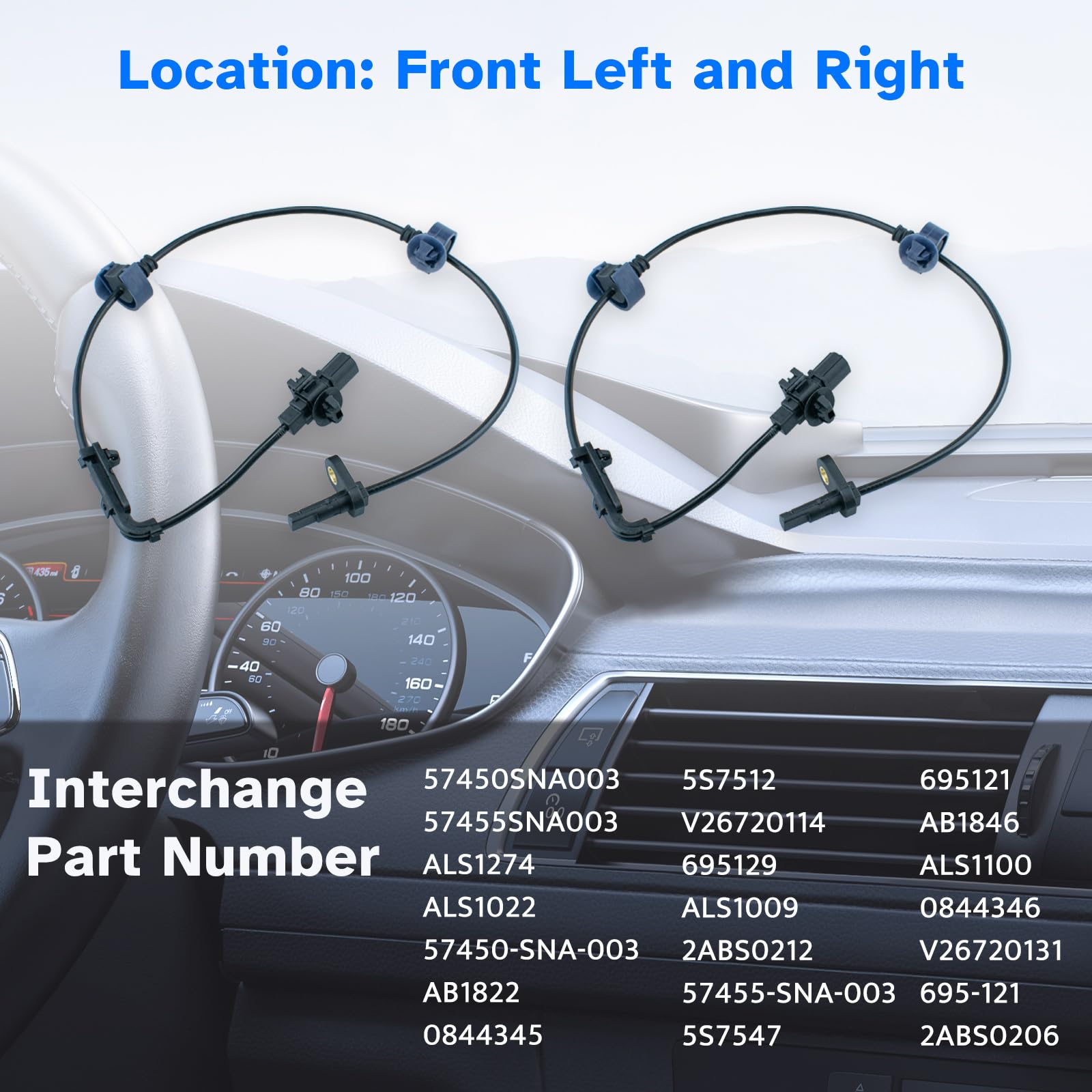 Ruizure ALS1022 front-left sensor for Honda Civic offers durable construction.