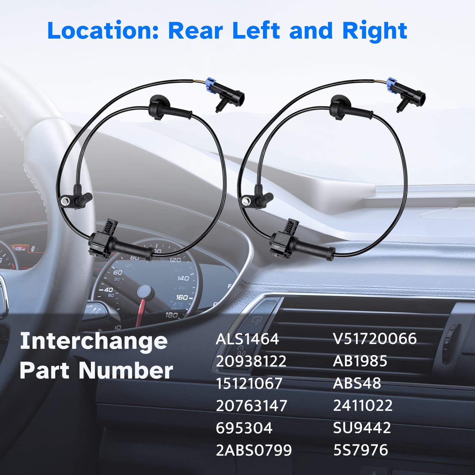 Ruizure ABS sensor pack includes two compatible sensors for quick replacement