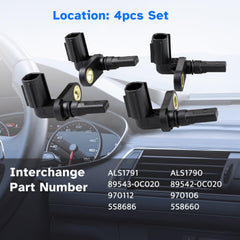 Ruizure ABS wheel sensor rear-left built for durability and accurate readings.