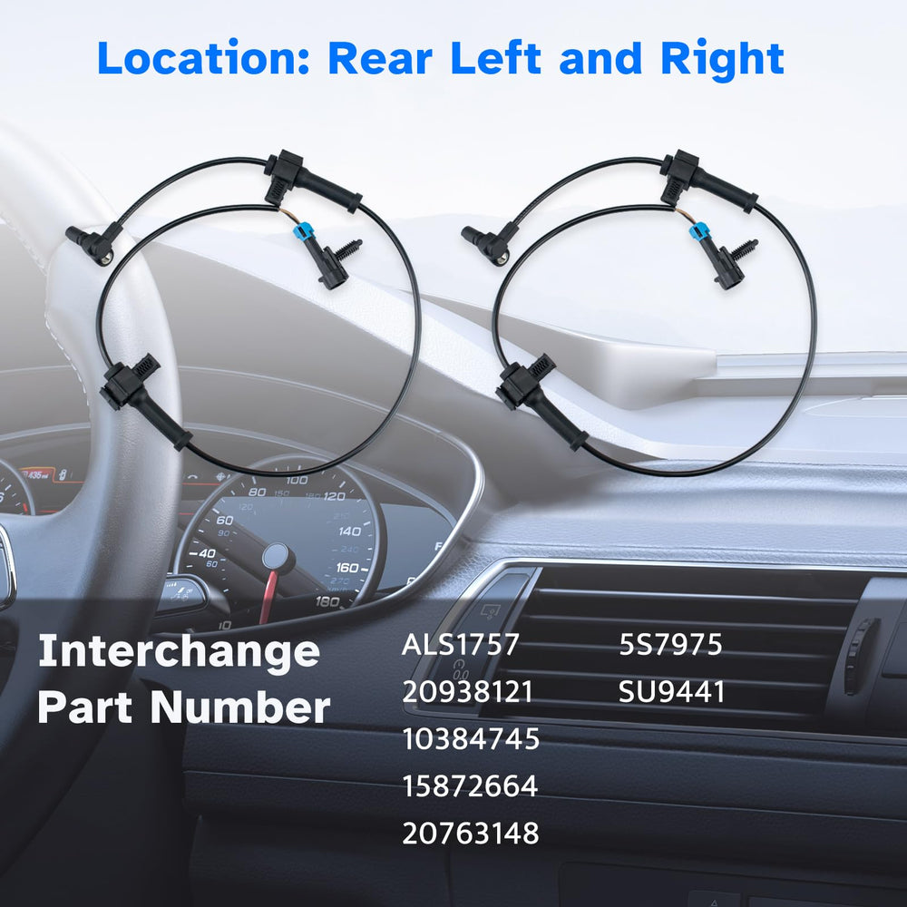 Ruizure ALS1757 rear sensor assembly showing cross‑compatibility with OEM numbers