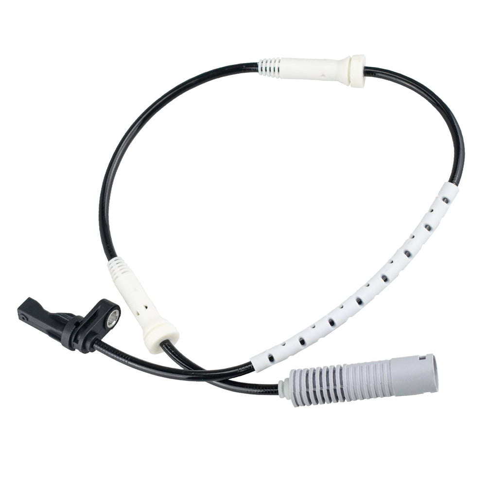 Ruizure front ABS sensor left closeup with durable BMW connector for reliable readings.