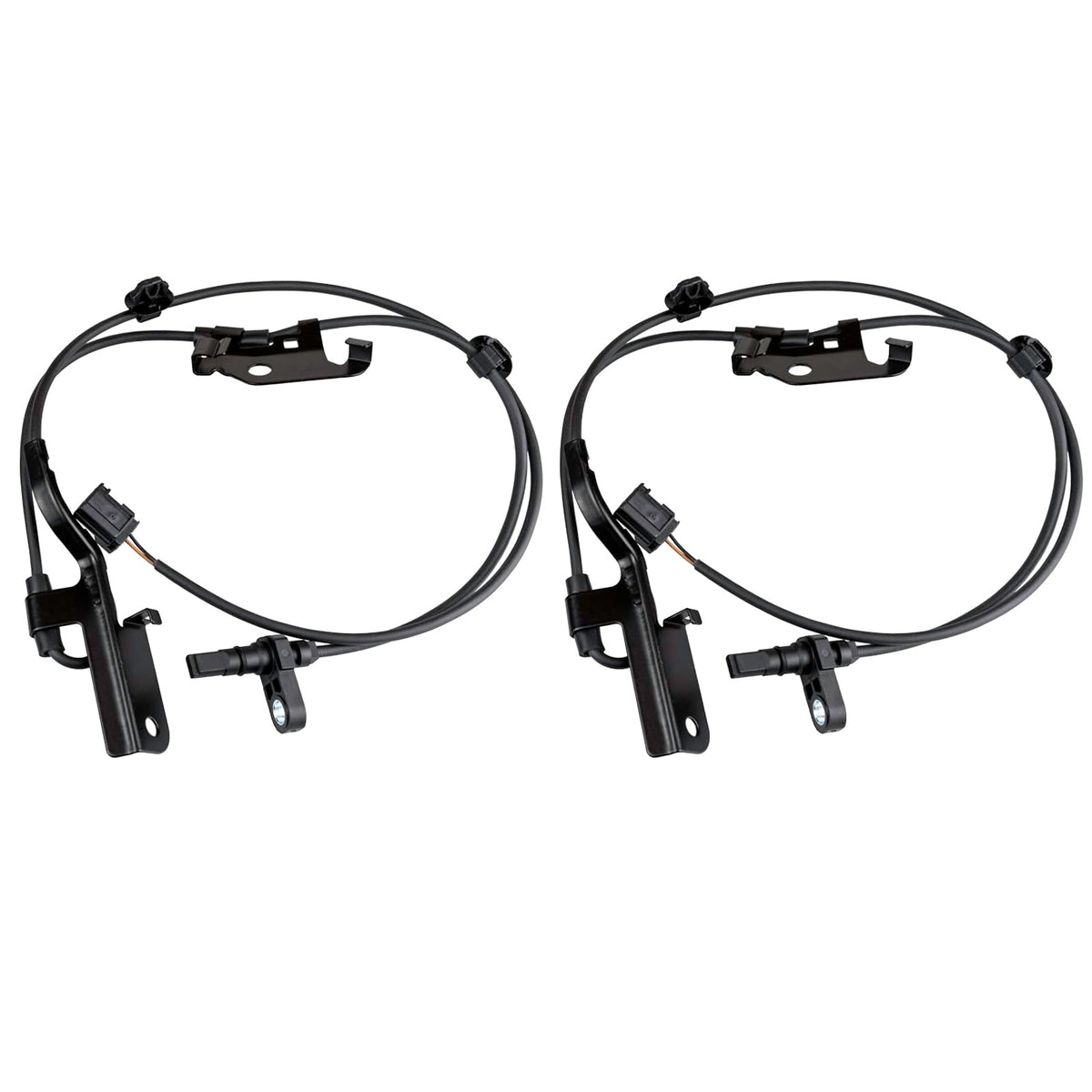 Ruizure front ABS wheel speed sensor left view for reliable anti-lock braking data.
