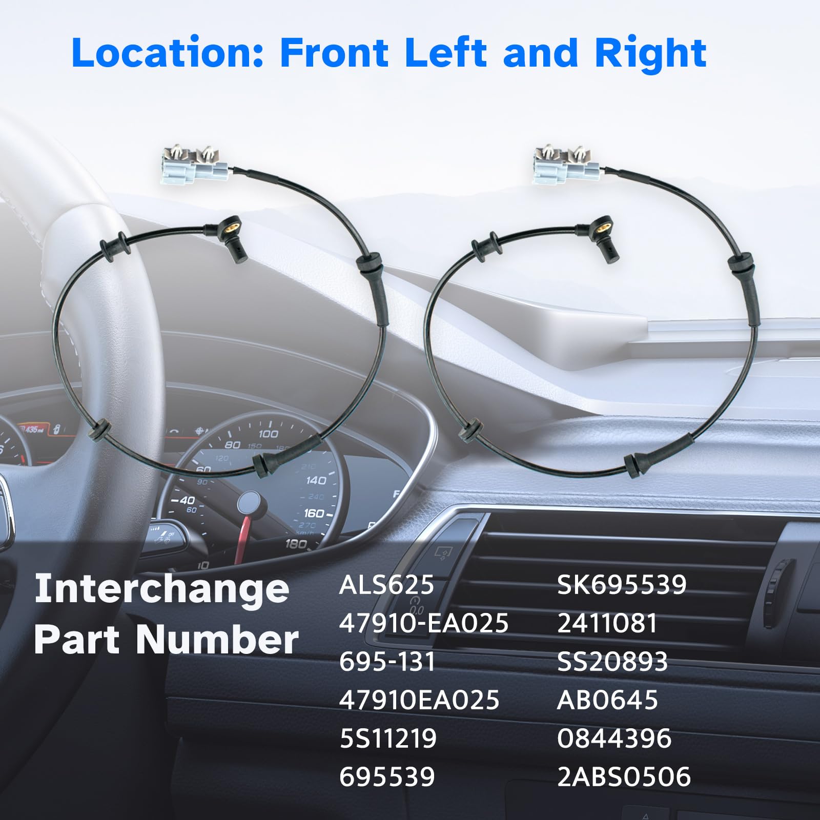 Ruizure sensor package includes 2 front sensors for complete front-wheel coverage