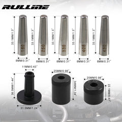 RULLINE 34720 injector seal installer kit side view with full tool set