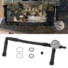 RULLINE AN6 dual-feed braided fuel line assembly ready for installation