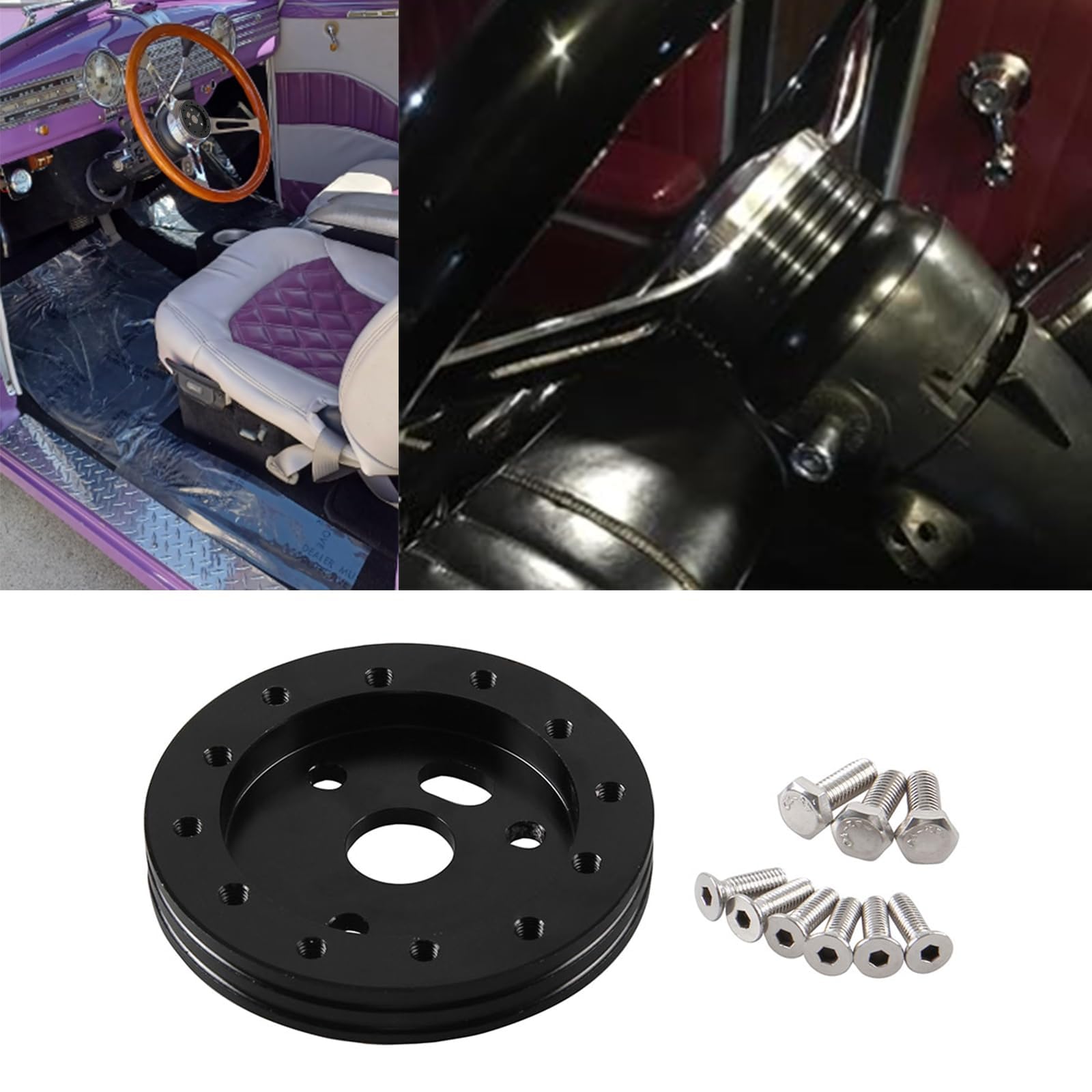 RULLINE hub adapter installed on a 6-hole wheel for a clean fit