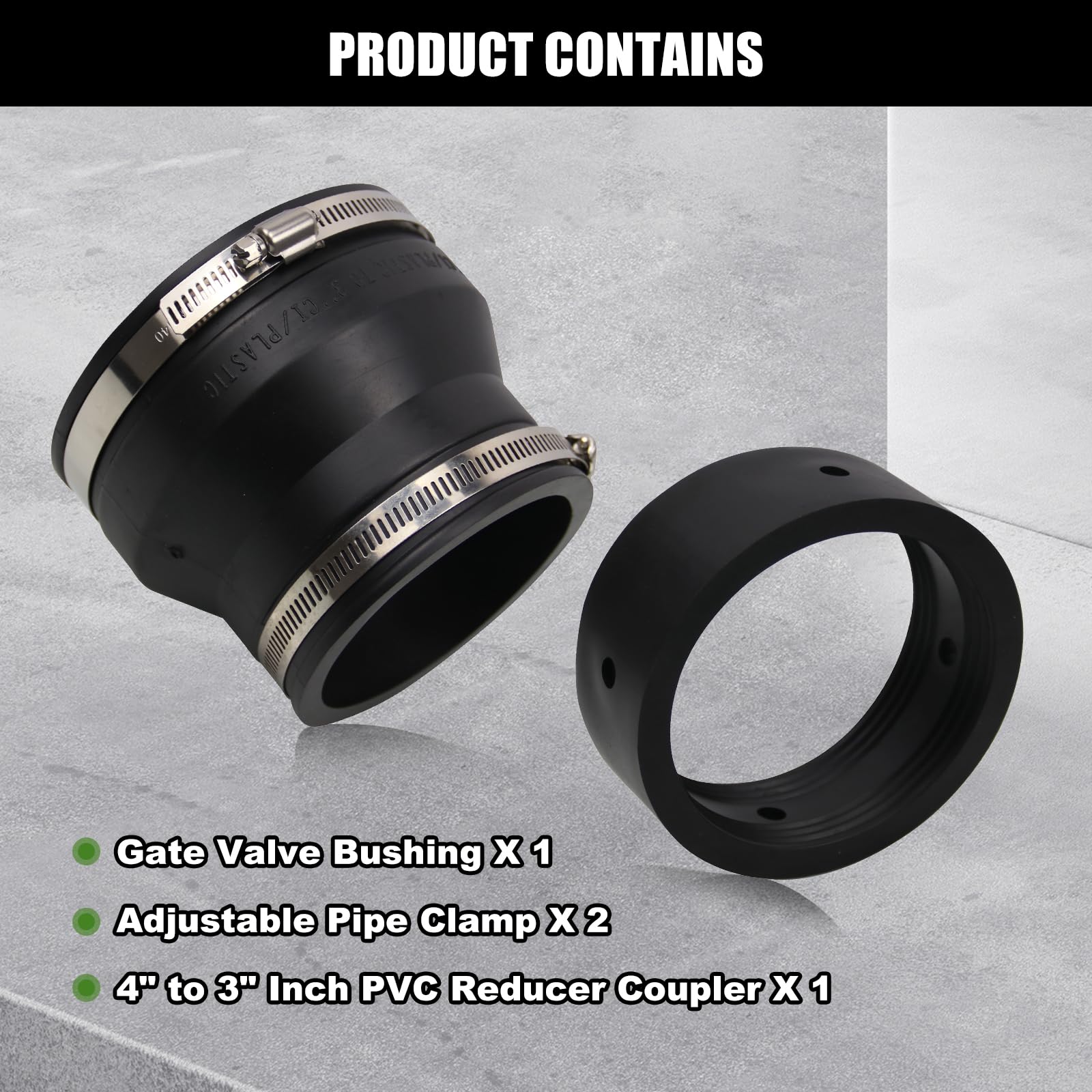 RULLINE black PVC fittings finish highlighting corrosion resistance and sleek look.