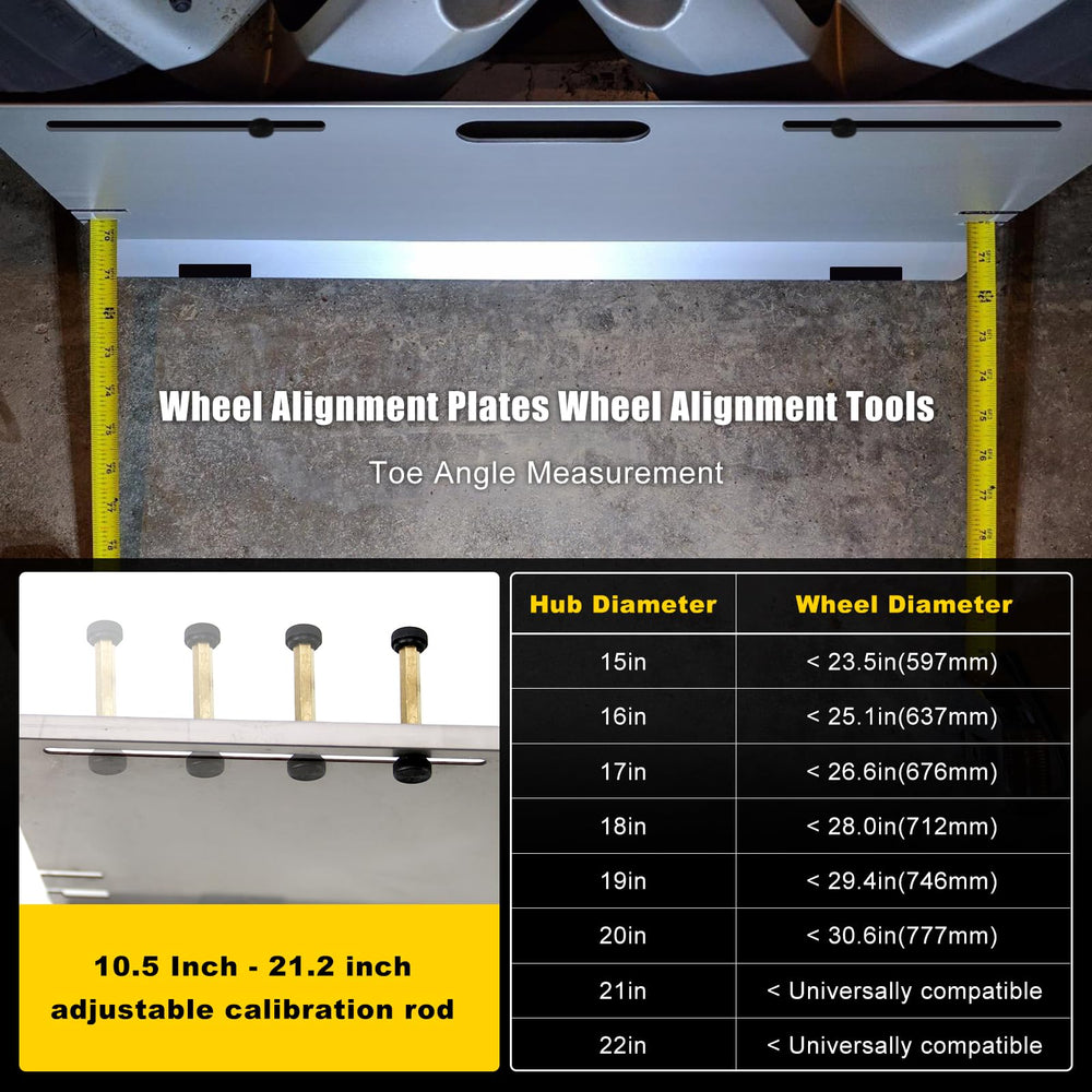 RULLINE adjustable rods for precise toe angle without tire removal.