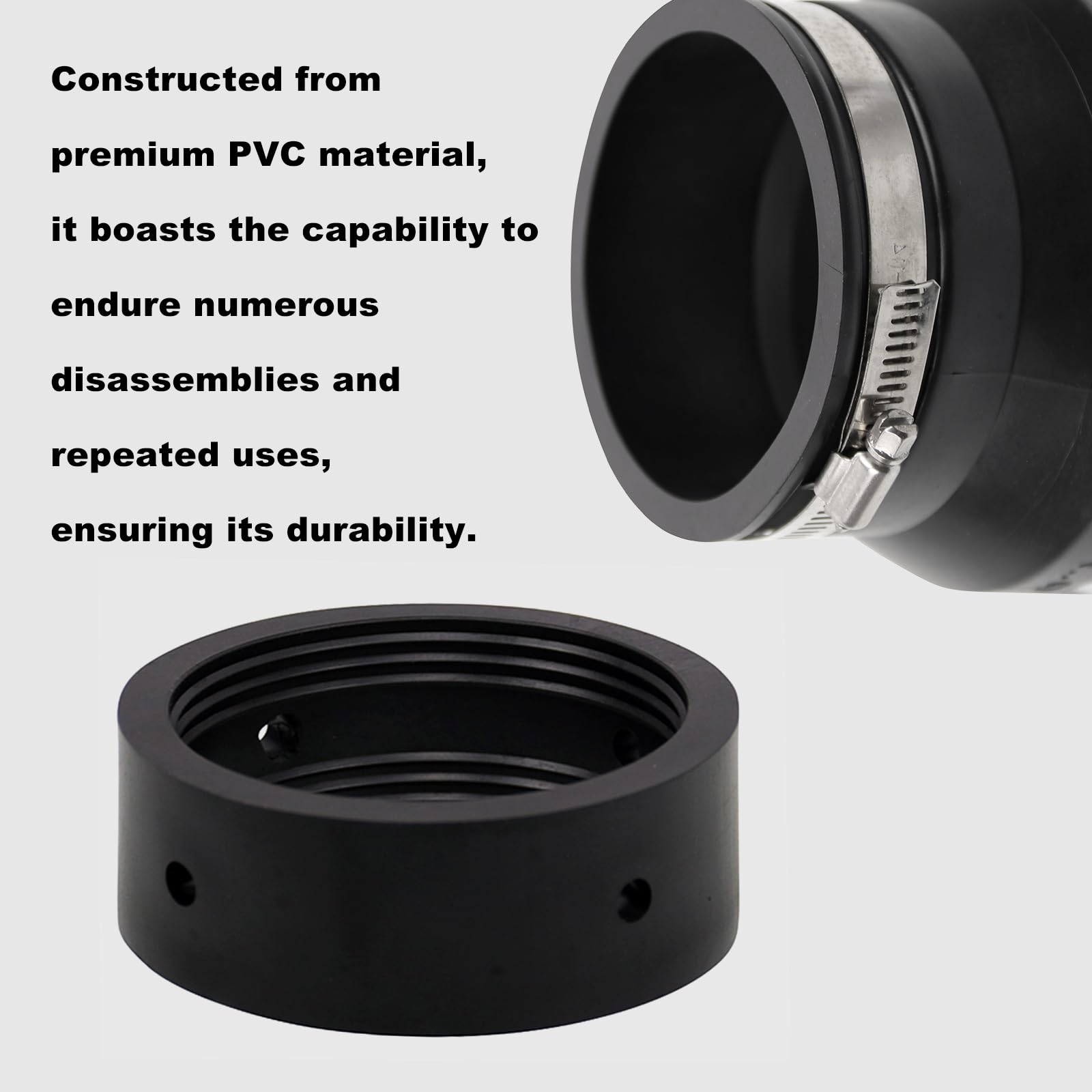 RULLINE two-clamp kit pictured for quick, secure RV piping installation.