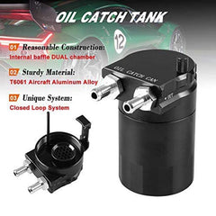 RULLINE oil catch can side profile, durable 0046 aluminum construction for longevity.