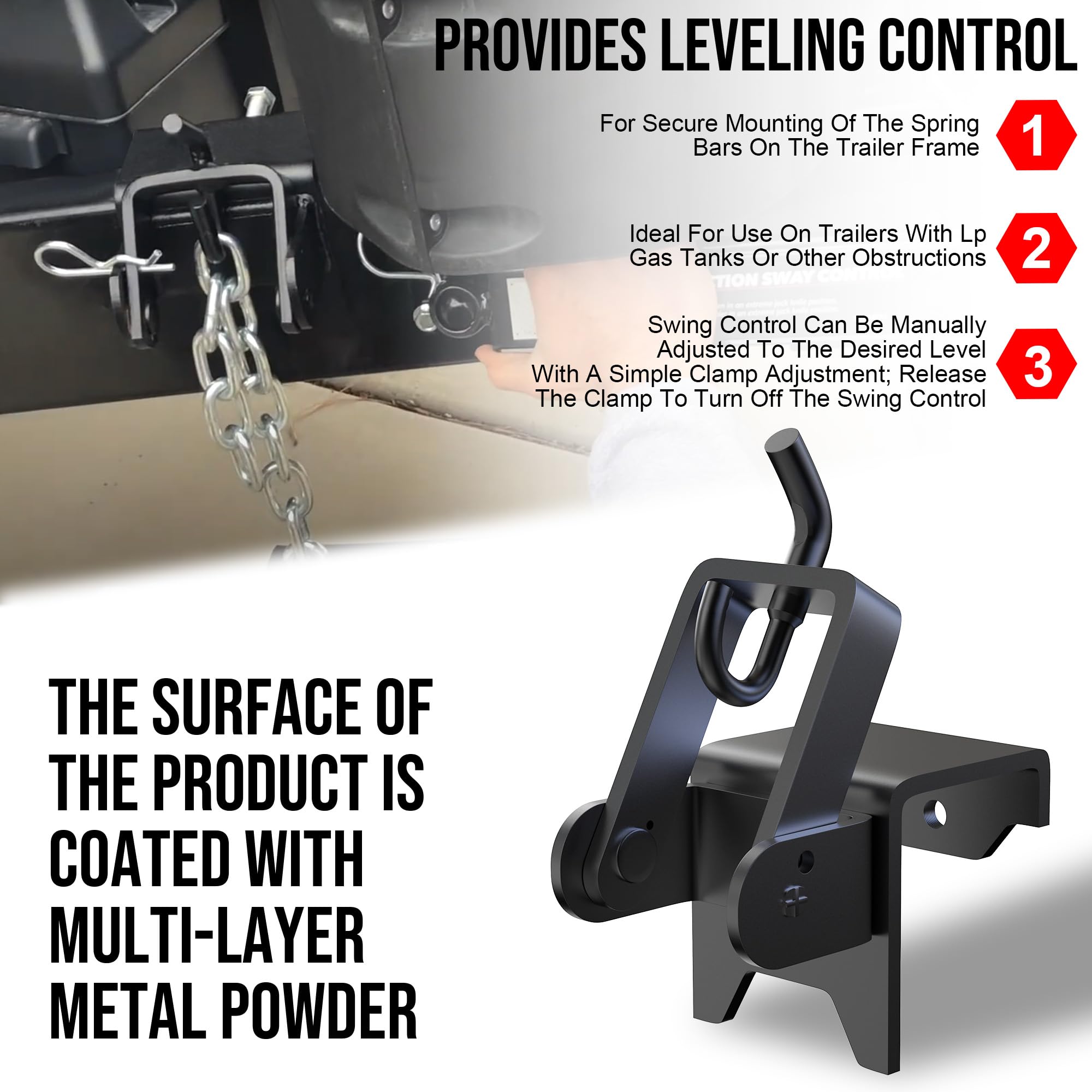 Rumngsuy brackets on a trailer elevate stability during uneven road conditions