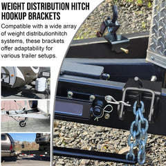 Rumngsuy weight distribution hitch brackets offer easy-installation for quick setup on the road