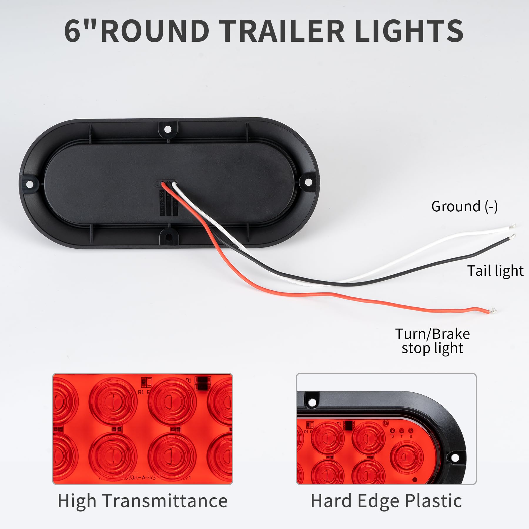 RUNBAITOO oval LED tail light with waterproof housing for harsh conditions
