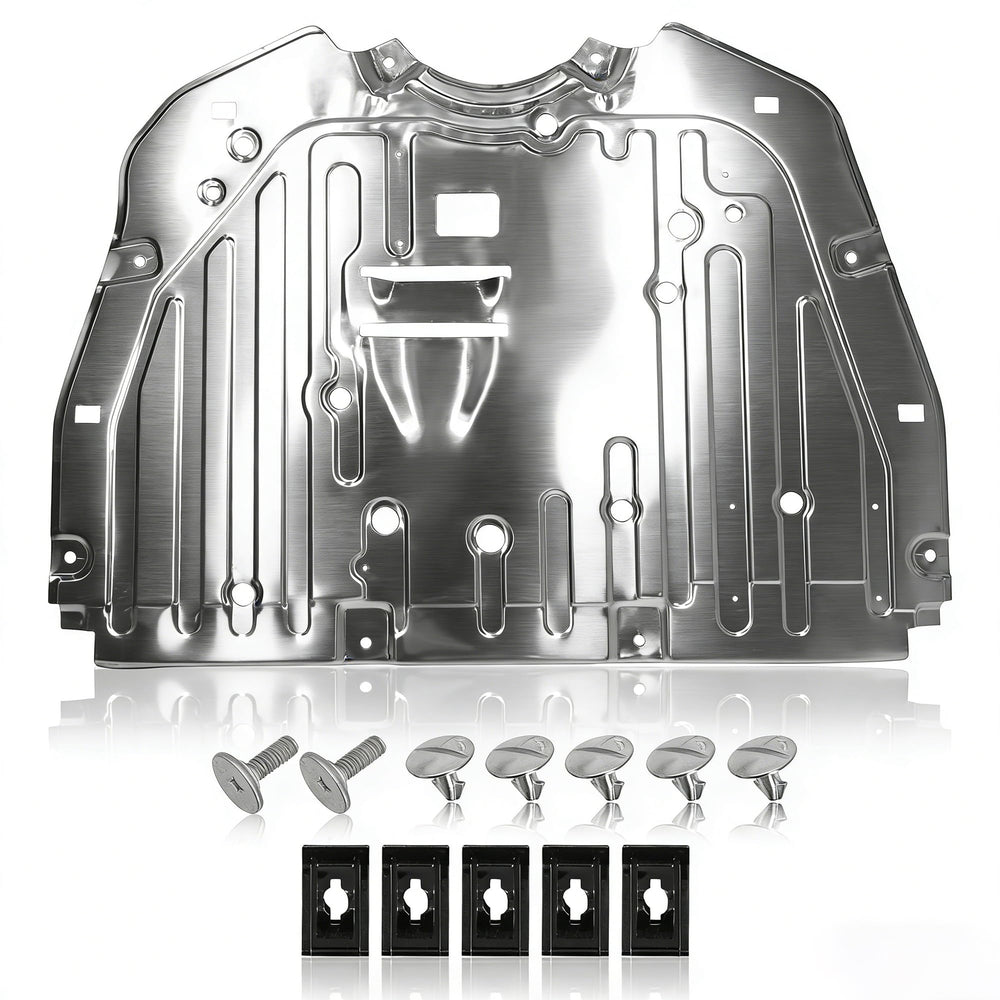 Runfider engine splash shield for Honda Civic front view protects the engine bay from road debris.