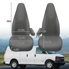 Non-slip backing on Runfider front bucket seat cover for secure seating.