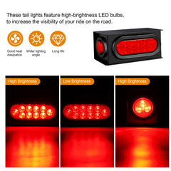 RUNHWEE oval tail light with reverse light enhances rear awareness
