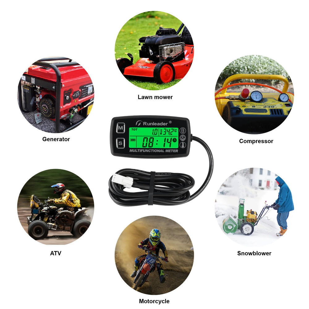 Runleader alert indicator signals when RPM or temperature thresholds are reached
