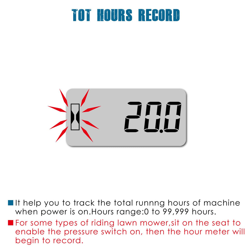 Runleader hours counter digital display enables precise hour tracking