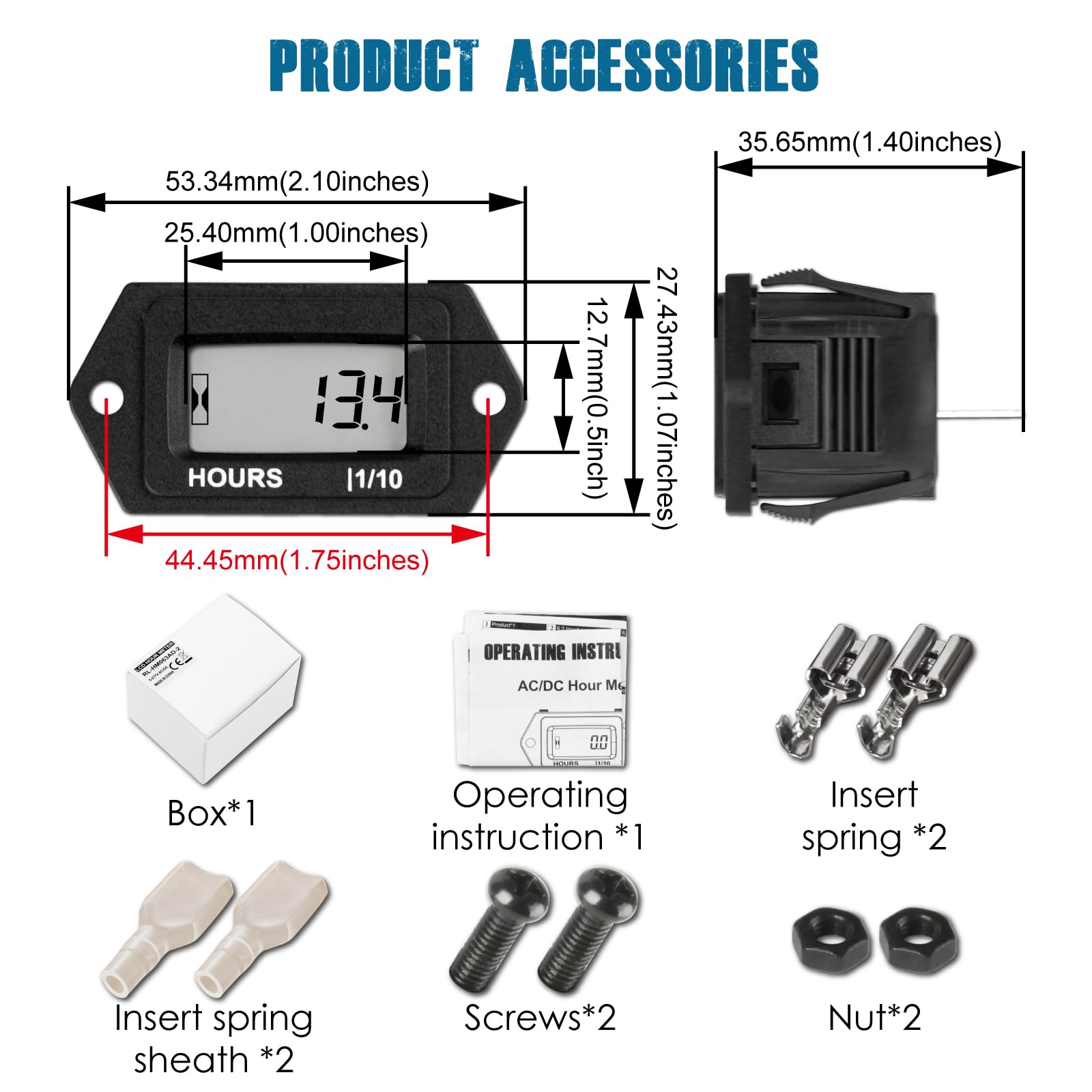Runleader hours counter compact casing offers durable everyday use