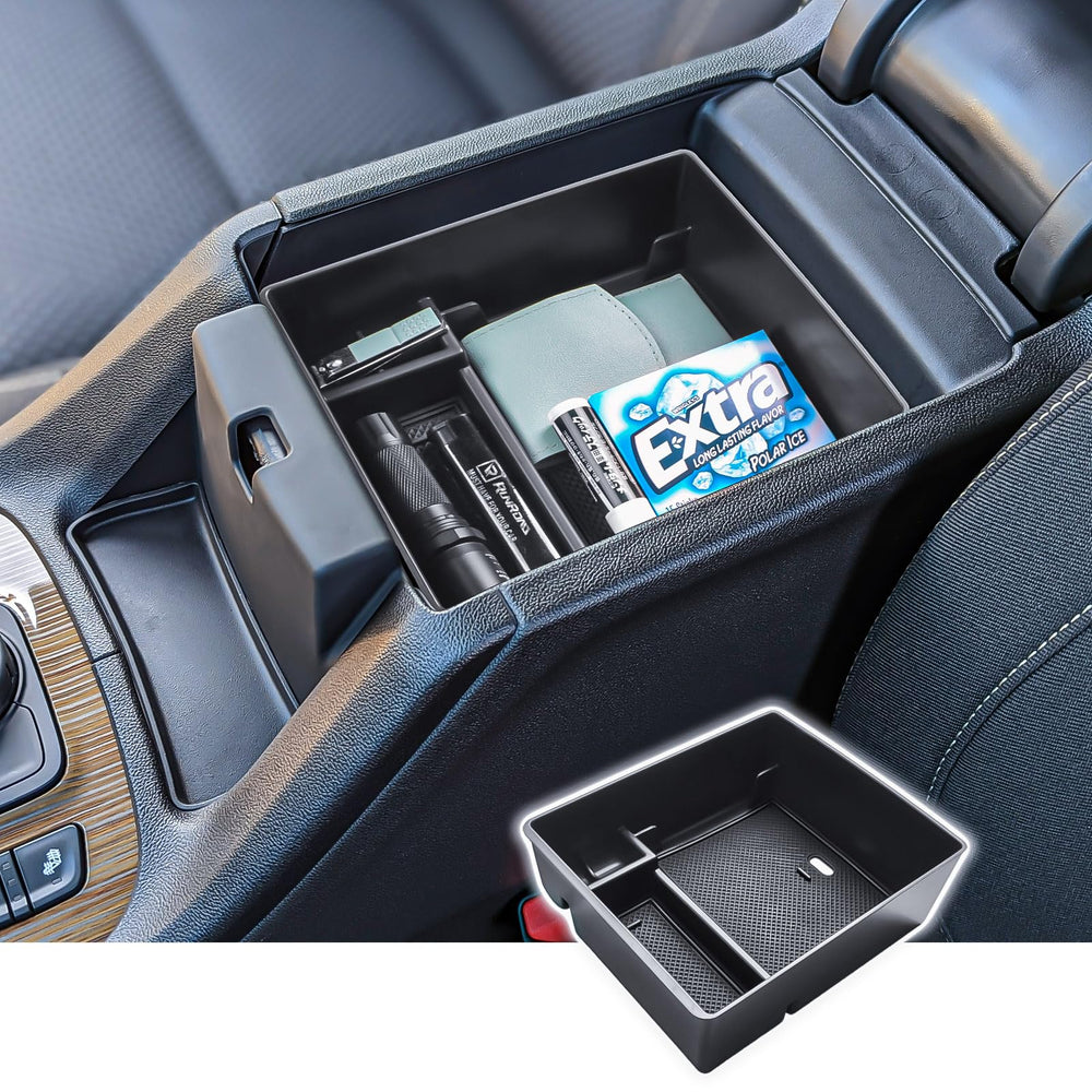 RUNROAD Acadia center console organizer tray keeps essentials within reach.