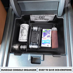 RUNROAD RDX armrest storage divider helps separate items for quick access
