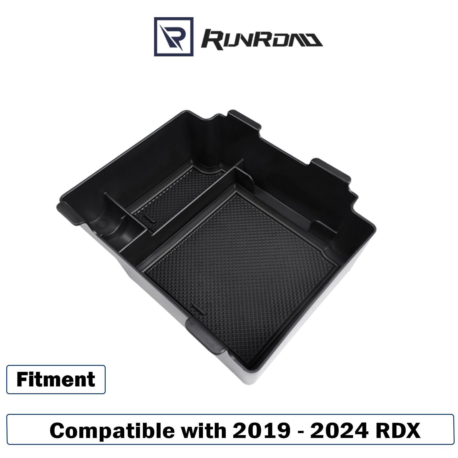 RUNROAD Acura RDX console tray with soft liner protects items and reduces wear