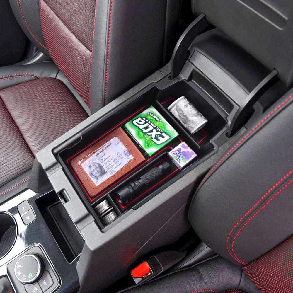 RUNROAD Blazer tray installed on console for ready-to-use organization