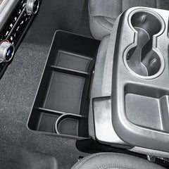 RUNROAD center-console adds built-in cup holders to secure beverages.