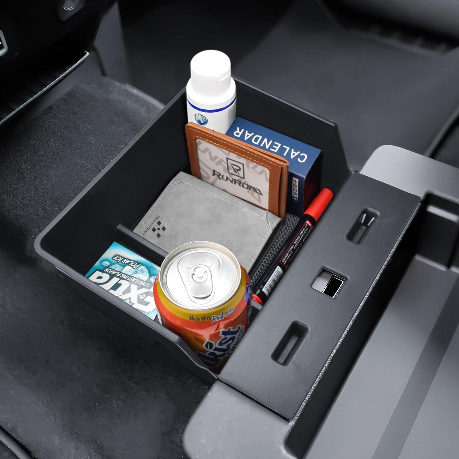 RUNROAD center console organizer tray for Ford F-150 keeps essentials within easy reach.