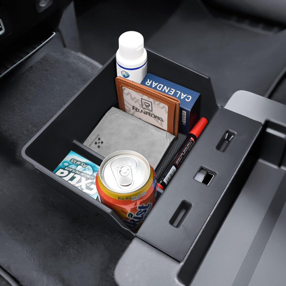 RUNROAD center console organizer tray for Ford F-150 keeps essentials within easy reach.