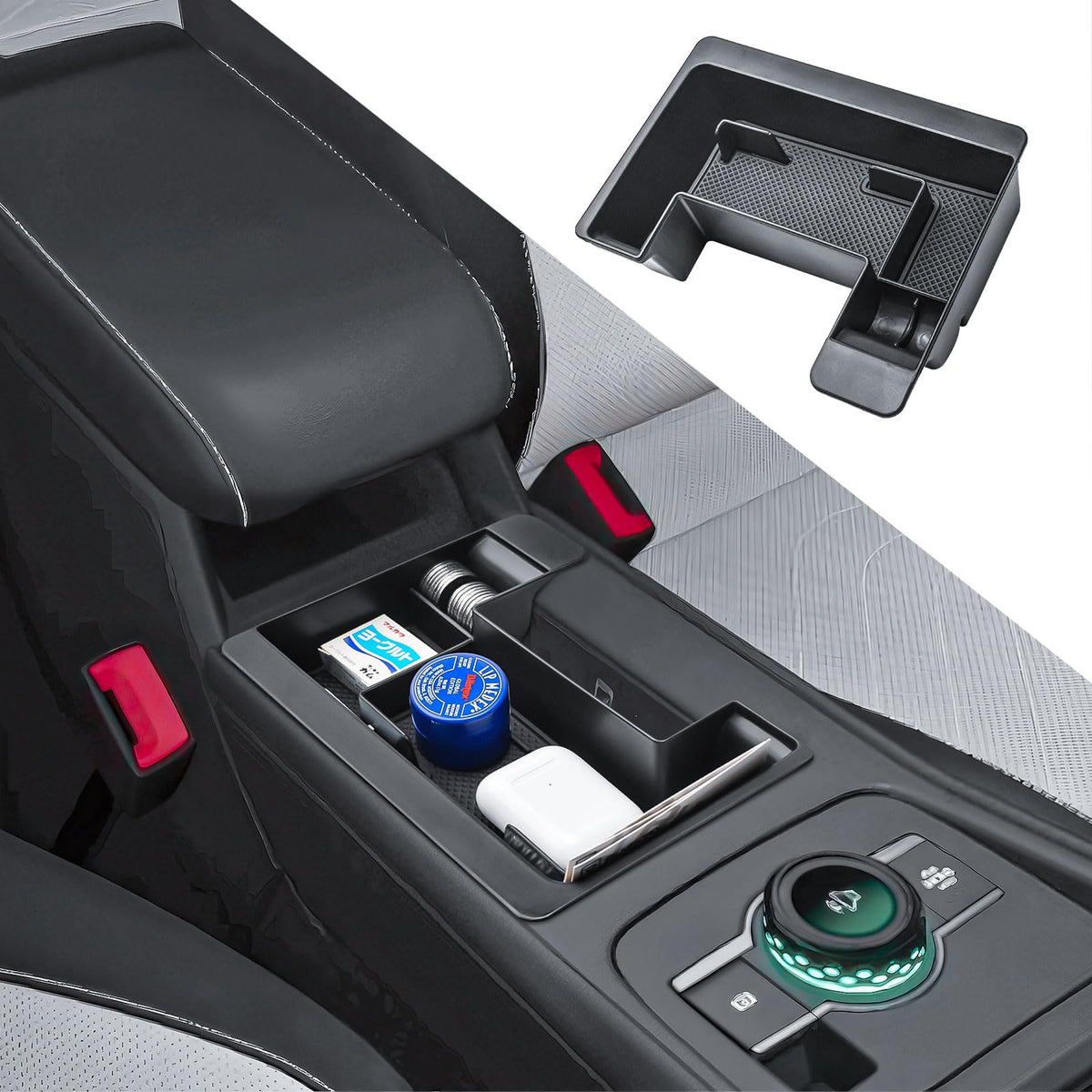 RUNROAD center-console-organizer-tray for Tiguan keeps coins and cards within quick reach.