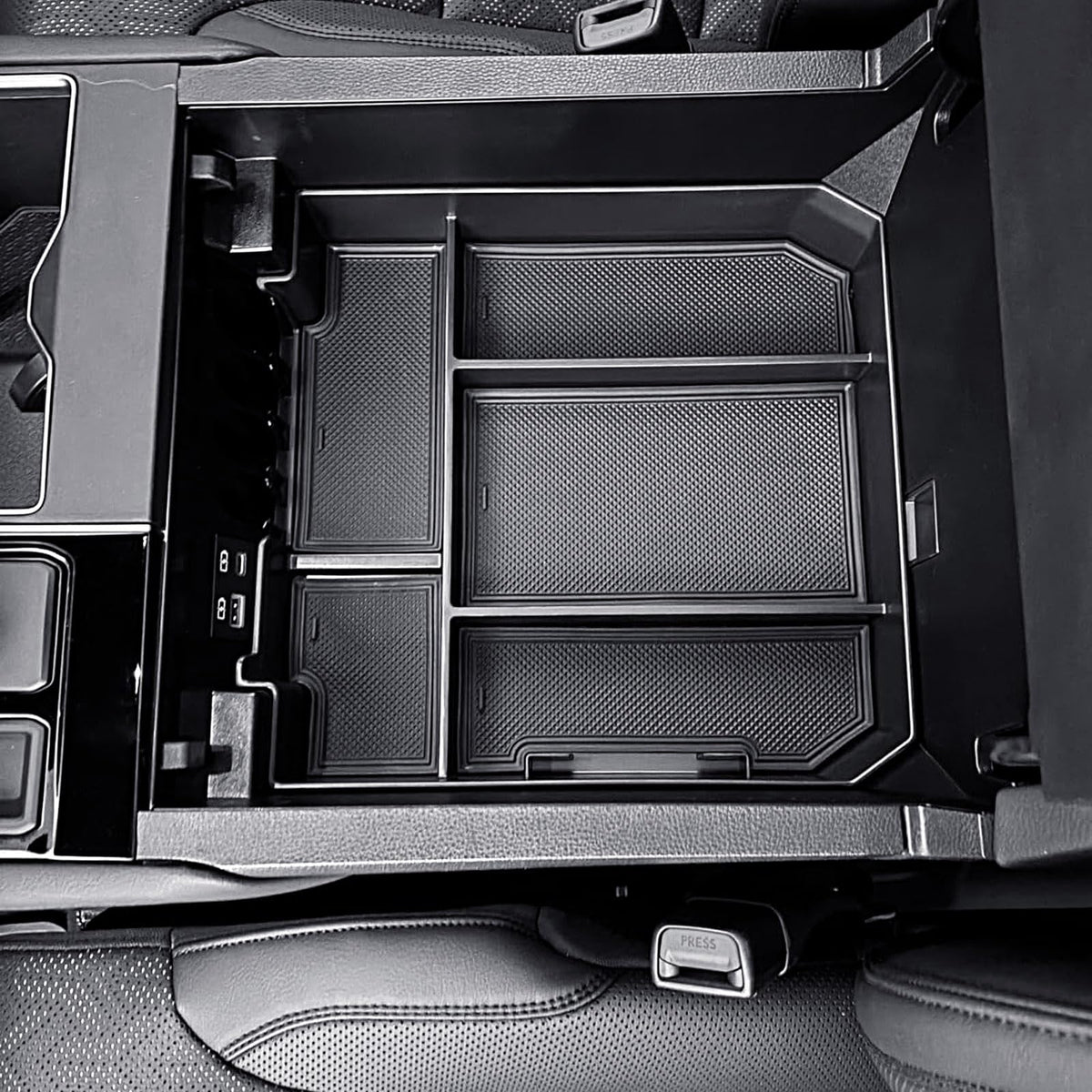 RUNROAD center console organizer tray for Toyota Tundra keeps essentials within reach.