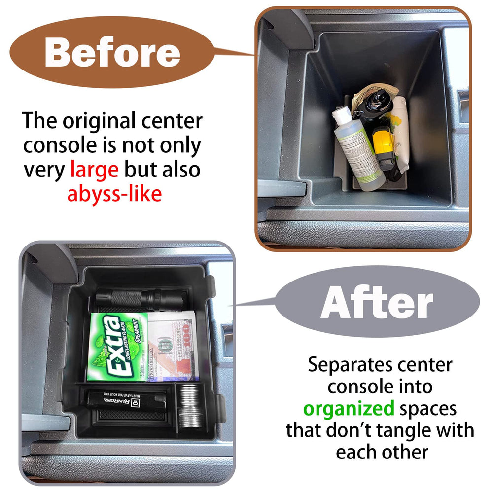 RUNROAD center console tray installs in seconds with no modification