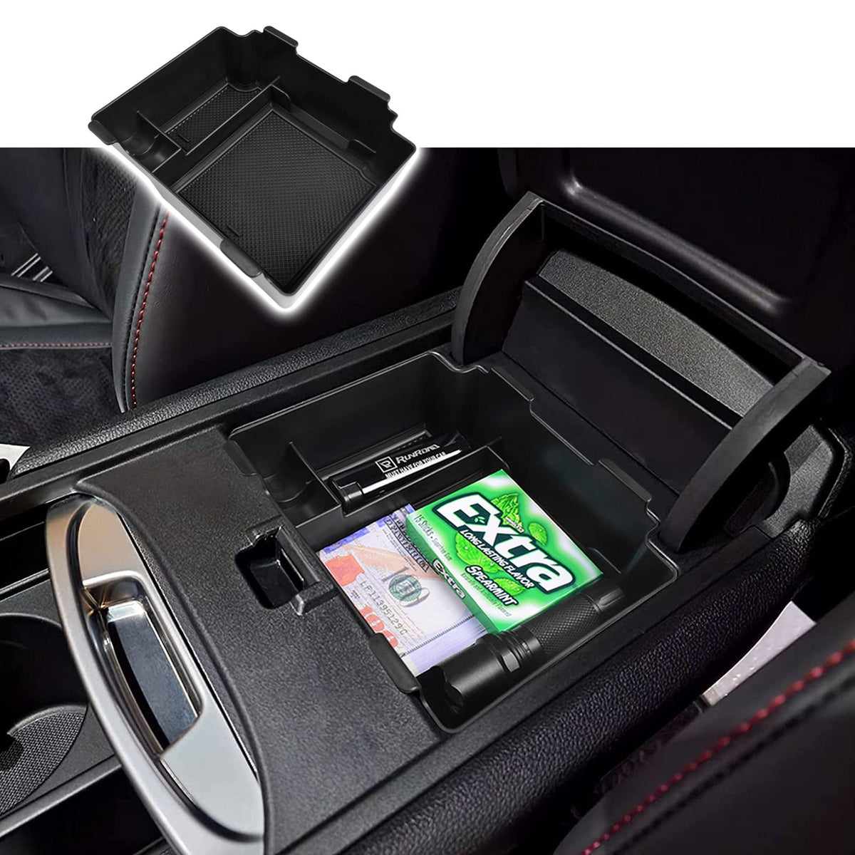 RUNROAD center console upgraded organizer for Acura RDX armrest storage tray keeps essentials neatly organized