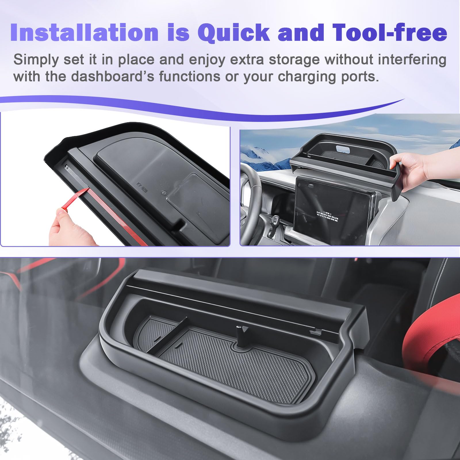 RUNROAD daily-driving storage keeps essentials organized for faster trips