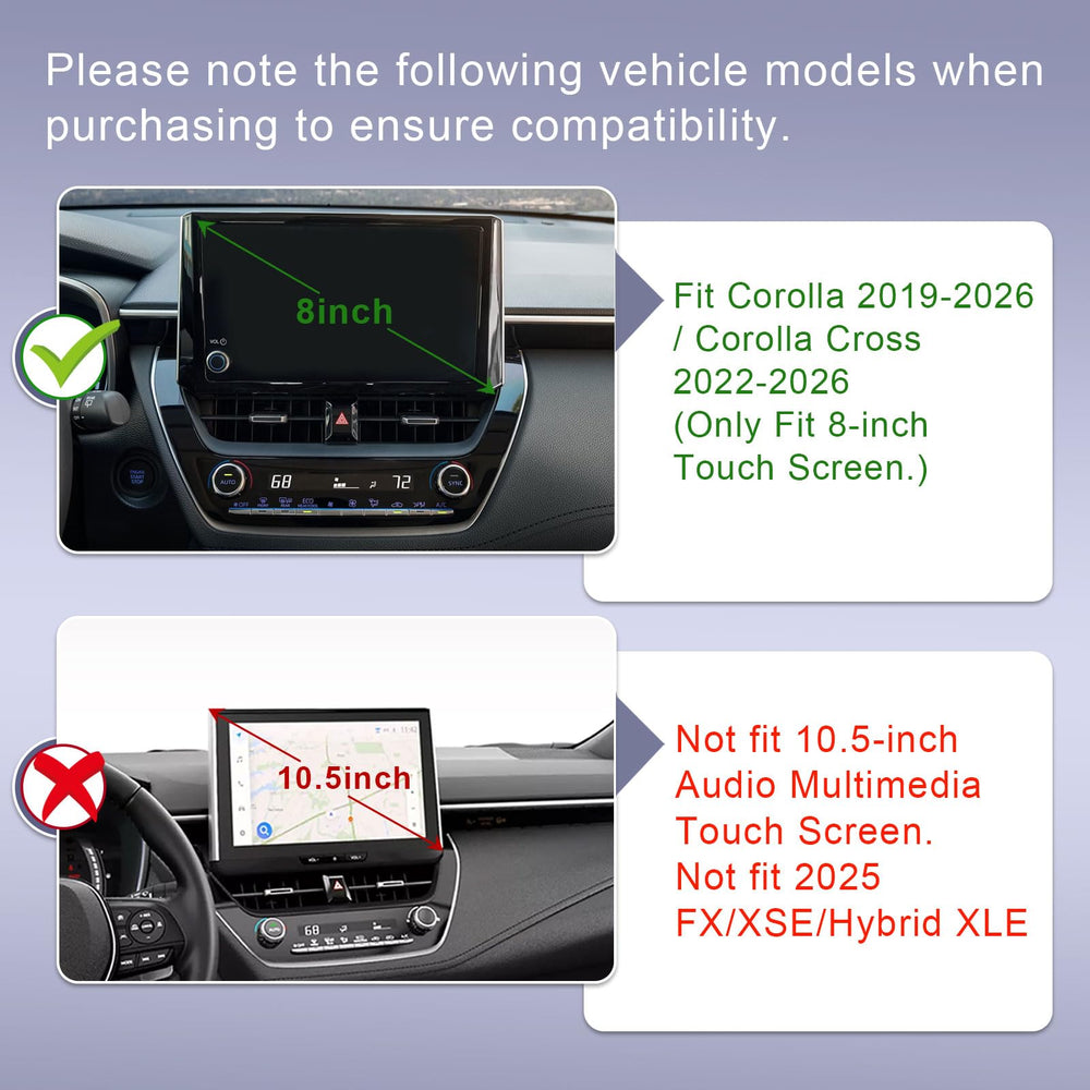 RUNROAD dashboard organizer tray for Corolla Cross 8-inch screen keeps clutter away