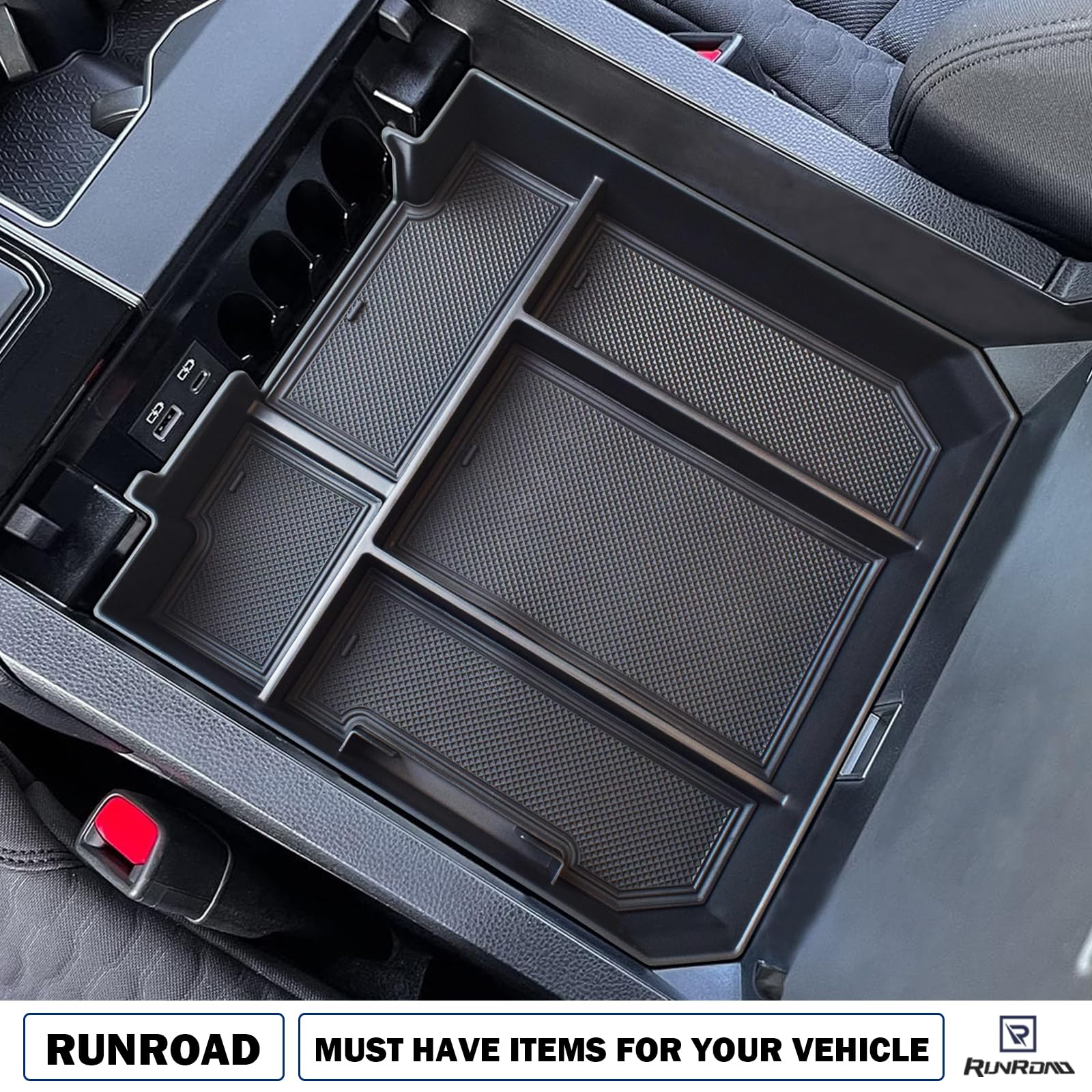 RUNROAD compact compartments help separate keys, coins, and cables for order.