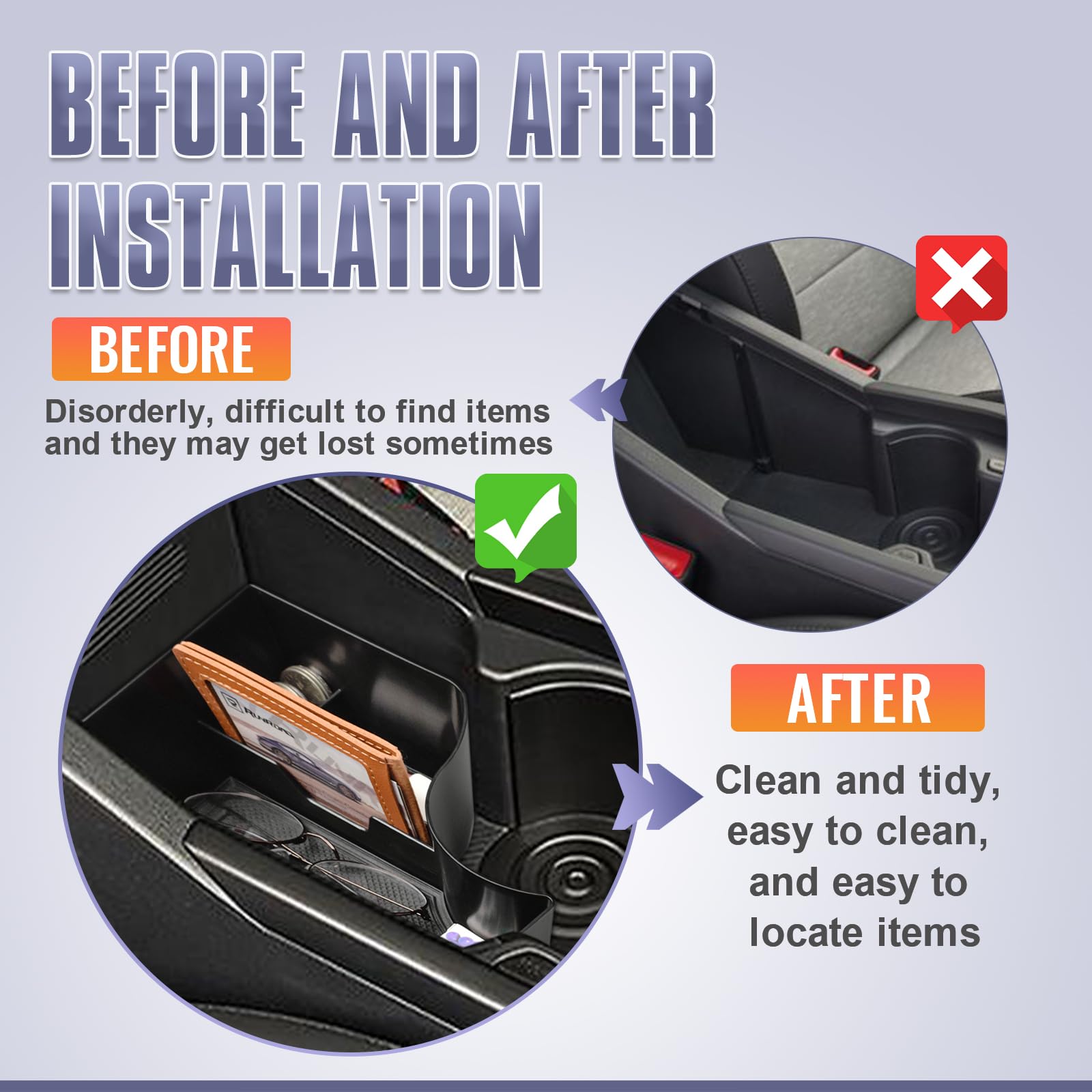 RUNROAD insert-in design for NIRO console provides extra compartments without tools.