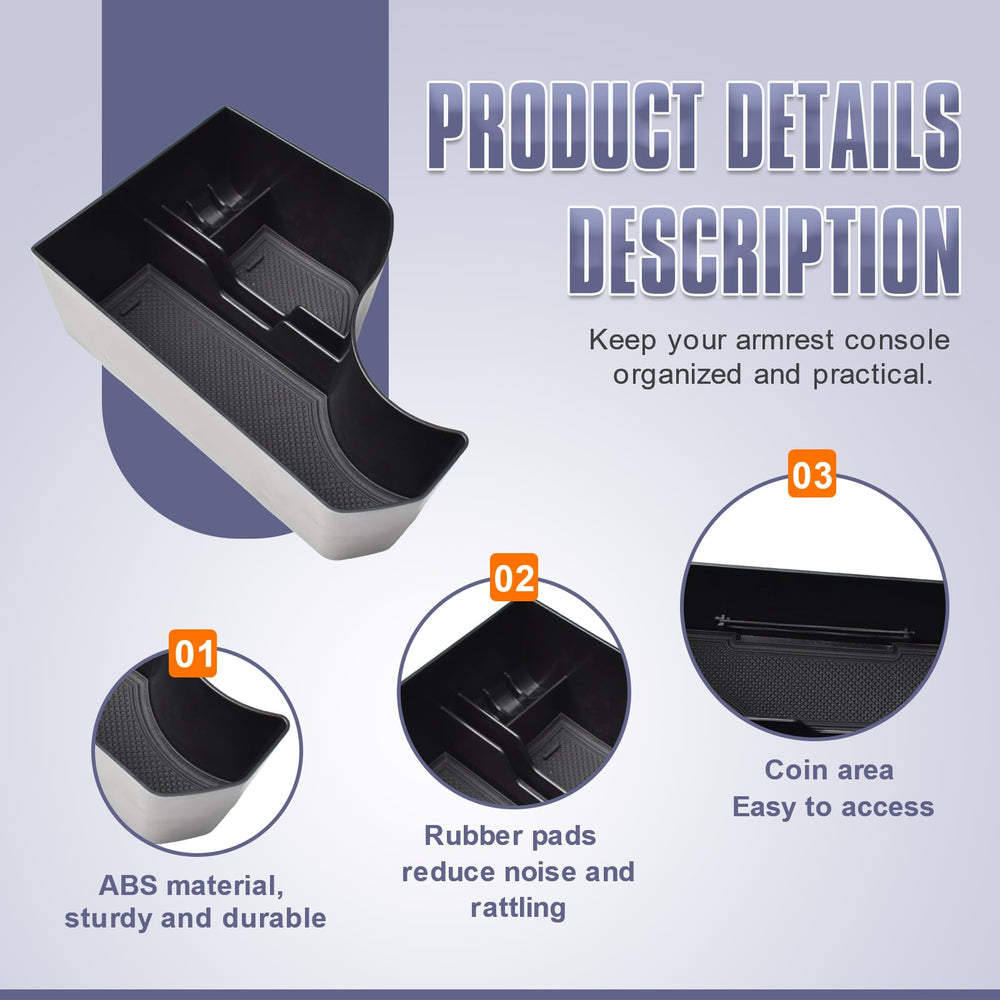 RUNROAD NIRO middle console divider helps separate items for quick reach.
