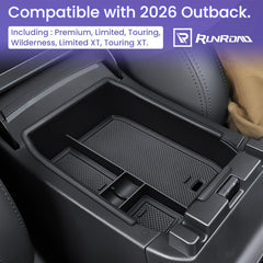RUNROAD Outback center console tray with multi-compartment layout for quick access.