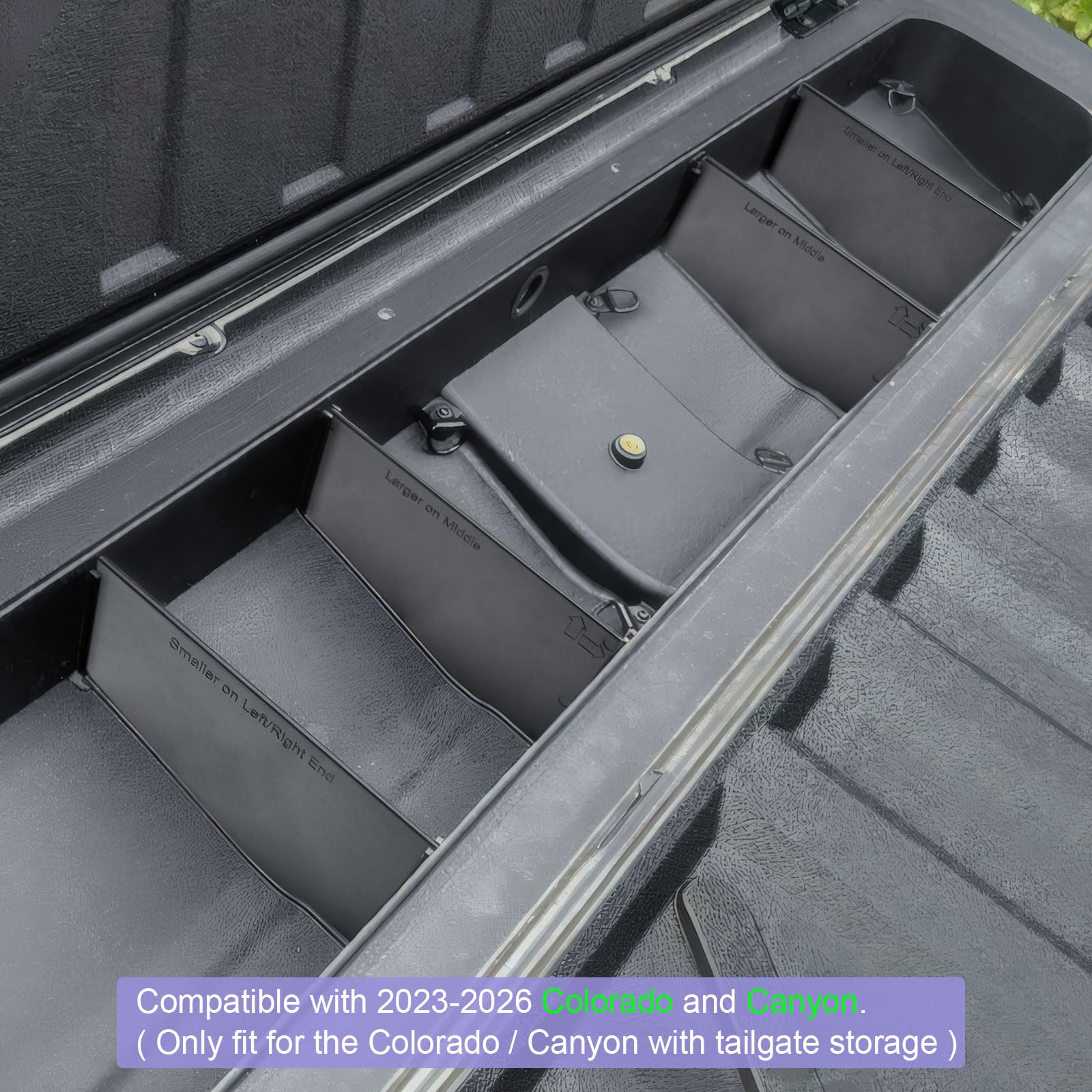 RUNROAD trunk dividers shown in use, separating tools for Colorado/Canyon trips.