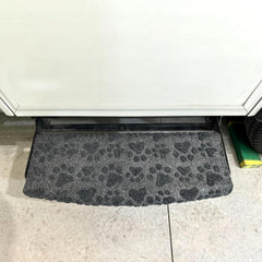 RUNROLE No Spring RV Step Cover back view with reinforced hook strip