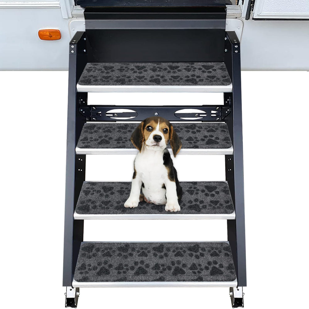 RUNROLE RV Step Covers soft ribbed texture adds barefoot comfort on stairs.