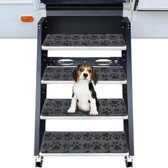 RUNROLE RV Step Covers soft ribbed texture adds barefoot comfort on stairs.