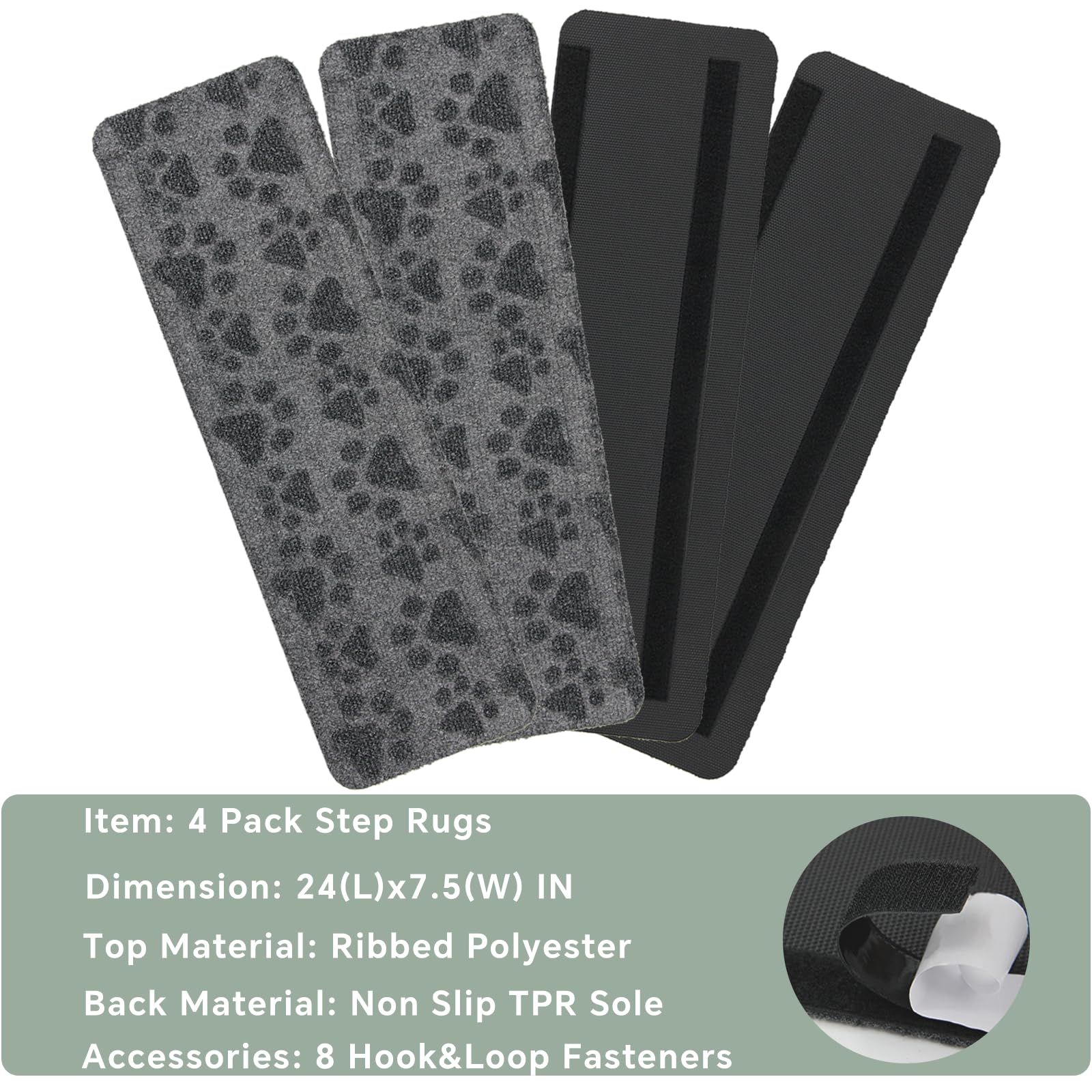 RUNROLE RV Step Covers feature a waterproof TPR bottom for grip.