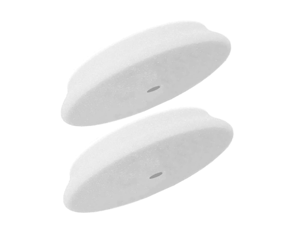 RUPES 150mm white D-A ultrafine pad front view for ultra-smooth finishing.