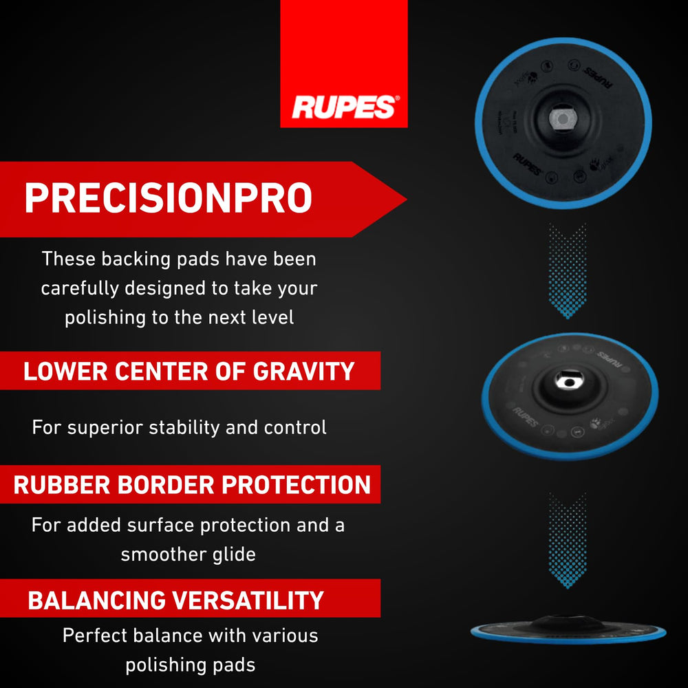 Close-up of pad edge protection on Rupes PrecisionPro pad for delicate surfaces