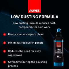 RUPES D-A Coarse swirls removal on clear coat with proper pad choice