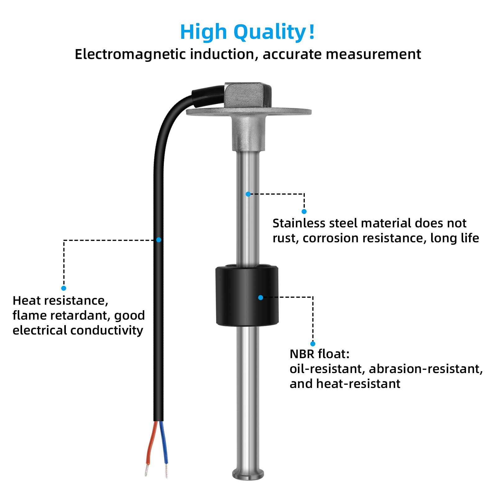 RUPSE sensor assembly showcasing 6-inch design for versatile tank installations