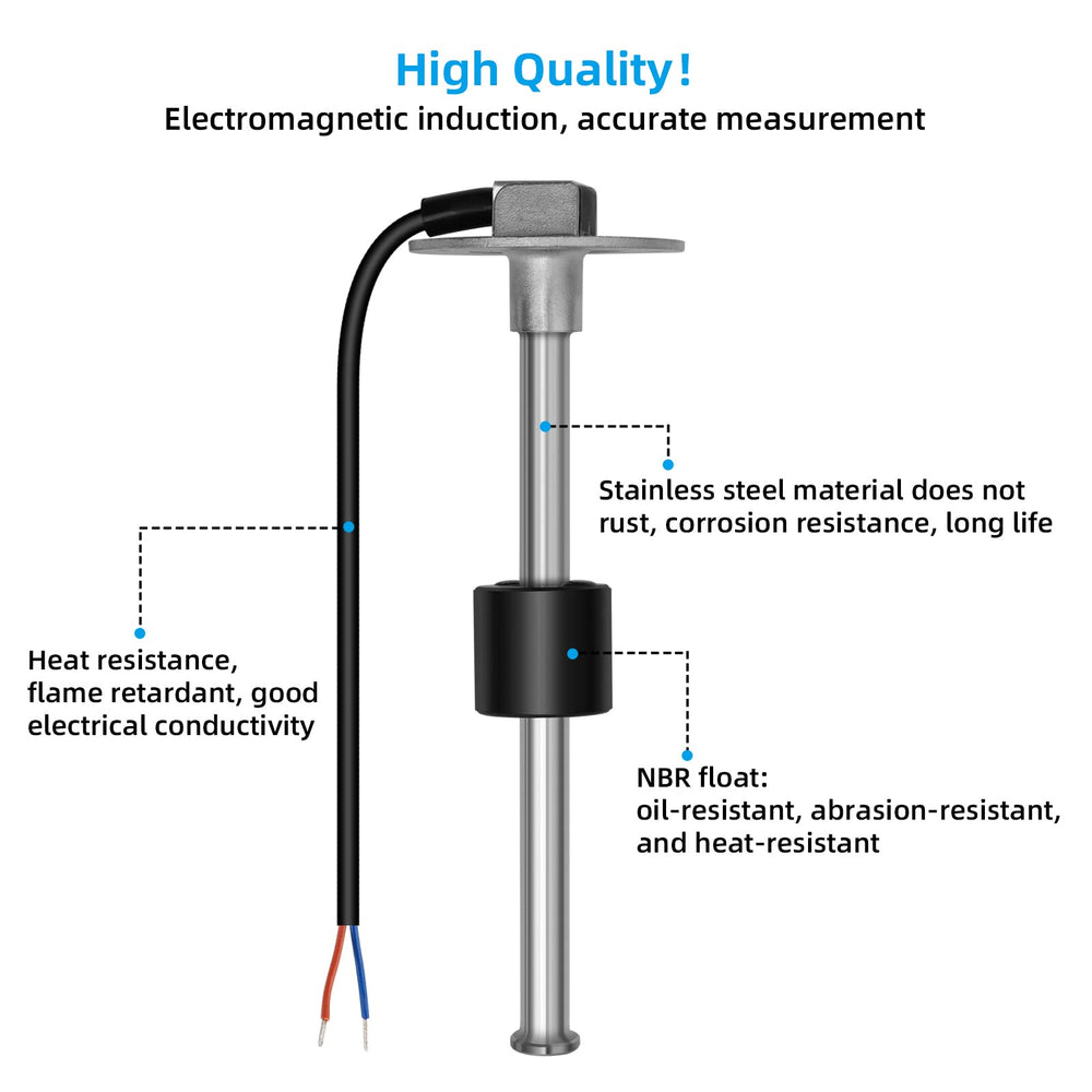 RUPSE sensor assembly showcasing 6-inch design for versatile tank installations